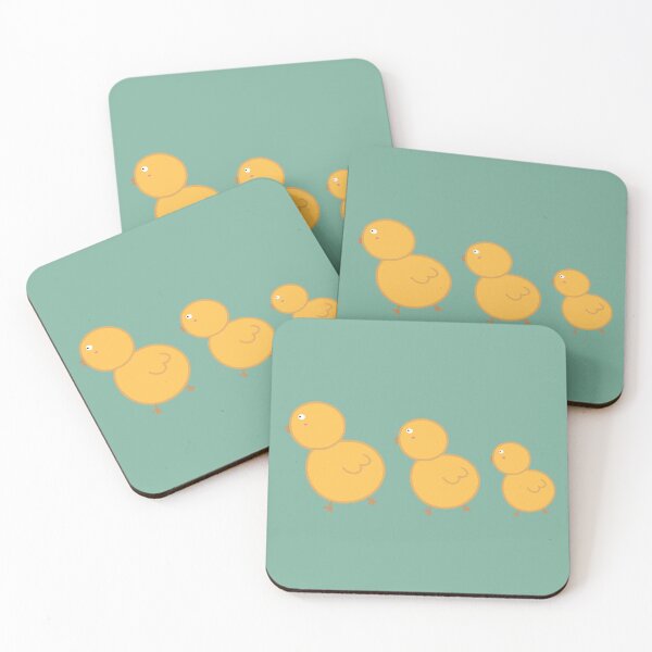 Item preview, Three Cute Yellow Chicks Walking in a Row designed and sold by ubborn.