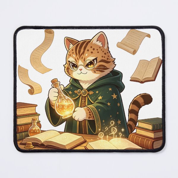 Item preview, The Alchemist's Study - Magical Felis Nigripes Wizard designed and sold by ABYSSLAB.