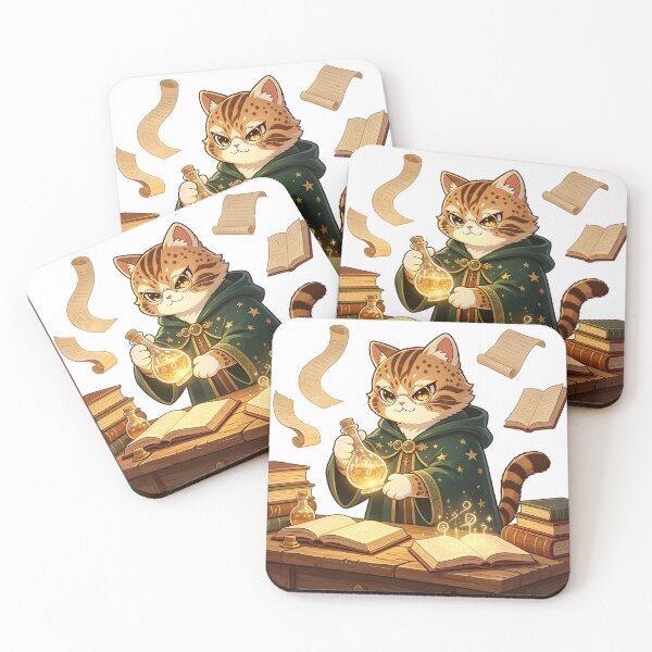 Item preview, The Alchemist's Study - Magical Felis Nigripes Wizard designed and sold by ABYSSLAB.