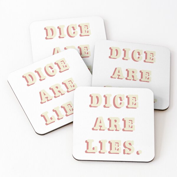 Item preview, Dice Are Lies Sticker D&D Tabletop RPG Decal designed and sold by alexmaushaus.