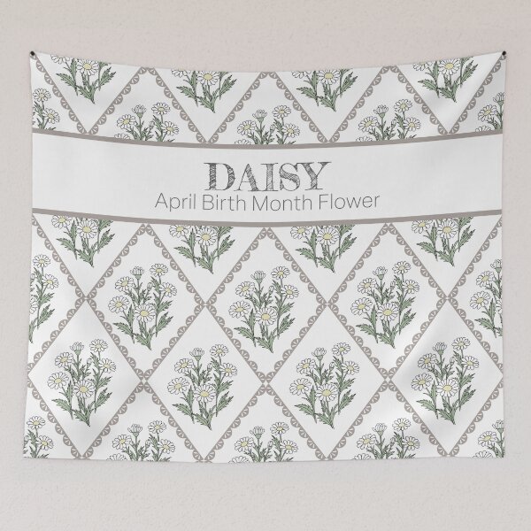 Item preview, April Birth Month Flower Daisy Pattern | Vintage Botanical Cottagecore Floral Design designed and sold by storieslanguage.