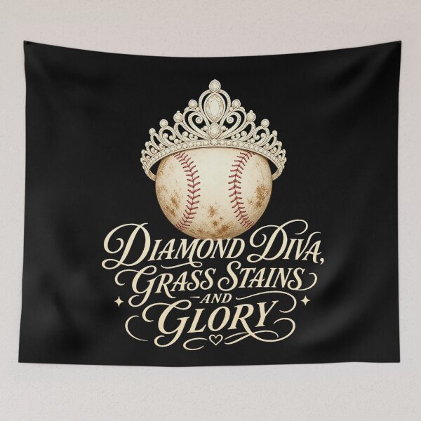 Item preview, Baseball Diamond Diva Grass Stains and Glory - Elegant Baseball Tiara designed and sold by Uglyandcute.