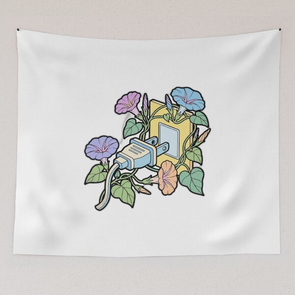 Item preview, Currently Unplugged Retro Floral Digital Detox designed and sold by ryanguas.