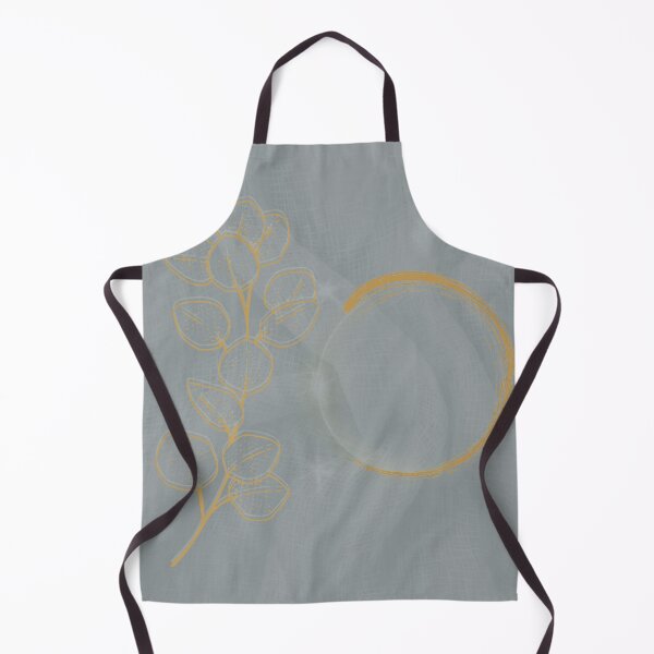 Item preview, Minimalist Eucalyptus and Geometric Arch, Gold Line Art on Textile Background designed and sold by Diseño que alegran tu día.