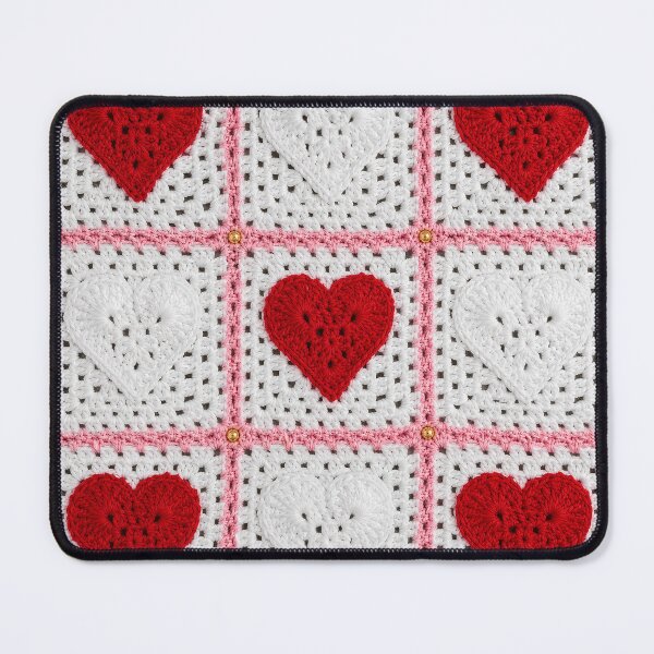 Item preview, Red Heart Crochet Cotton Pink White Valentine designed and sold by LuisWorks.
