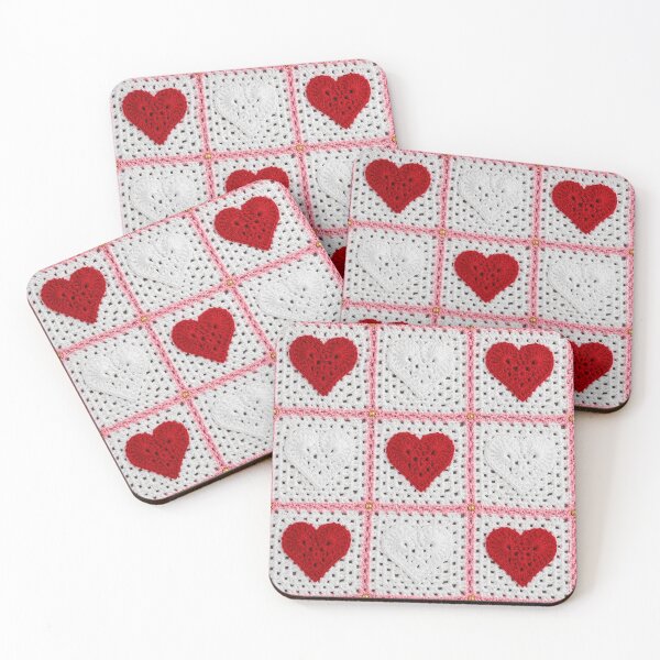 Item preview, Red Heart Crochet Cotton Pink White Valentine designed and sold by LuisWorks.