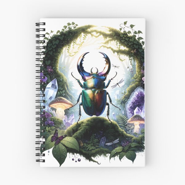 Item preview, Crystal Grove with Rainbow Rhinoceros Beetle designed and sold by Neural-canvas.