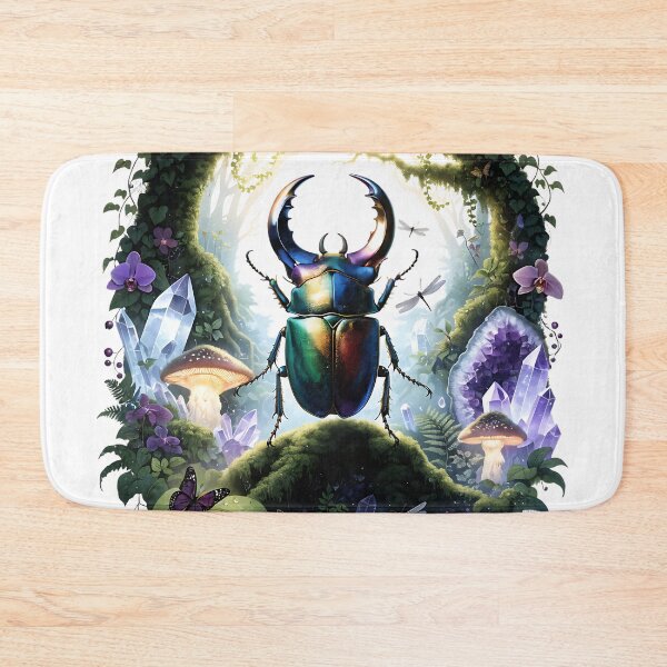 Item preview, Crystal Grove with Rainbow Rhinoceros Beetle designed and sold by Neural-canvas.
