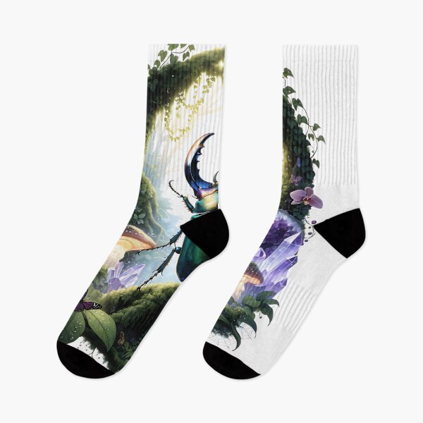 Item preview, Crystal Grove with Rainbow Rhinoceros Beetle designed and sold by Neural-canvas.