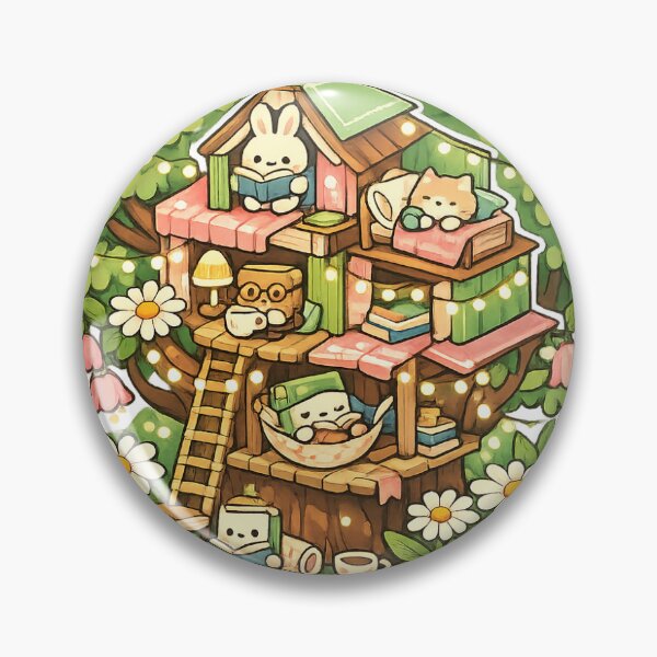 Item preview, Bookmark Treehouse Sticker Kawaii Reading Aesthetic for Book Lovers & Journal Fans designed and sold by CutePrintCorner.