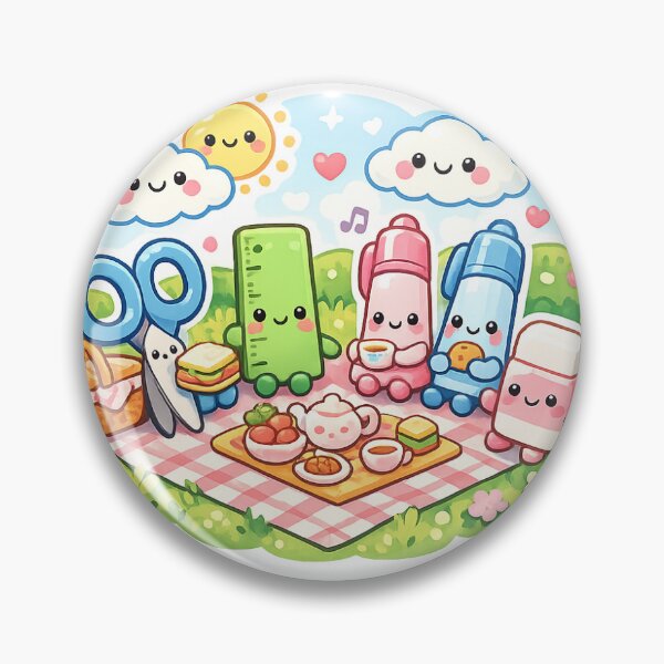 Item preview, Stationery Picnic Sticker Kawaii School Supply Aesthetic for Students & Journal Lovers designed and sold by CutePrintCorner.
