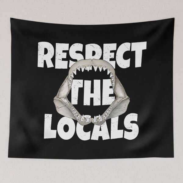 Item preview, Copy of Copy of Mako shark jaw Respect the Locals designed and sold by NicGrayGraphic.