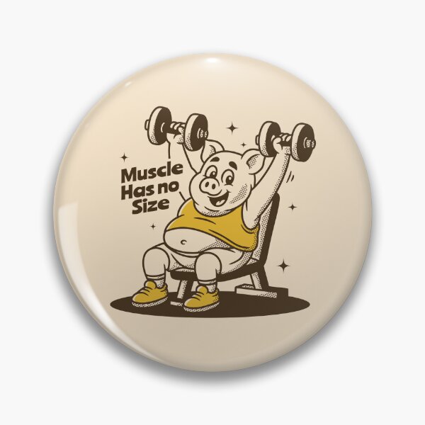 Item preview, Muscle Has No Size Funny Gym Pig Weightlifting designed and sold by adipra.