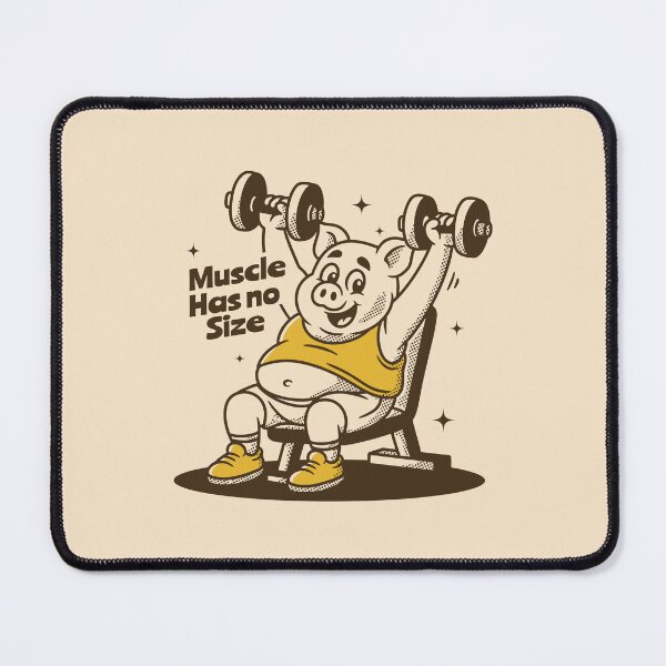Item preview, Muscle Has No Size Funny Gym Pig Weightlifting designed and sold by adipra.