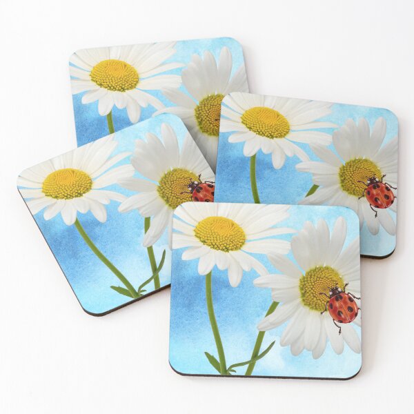 Item preview, Ladybug on Daisies designed and sold by InkandWonder8.