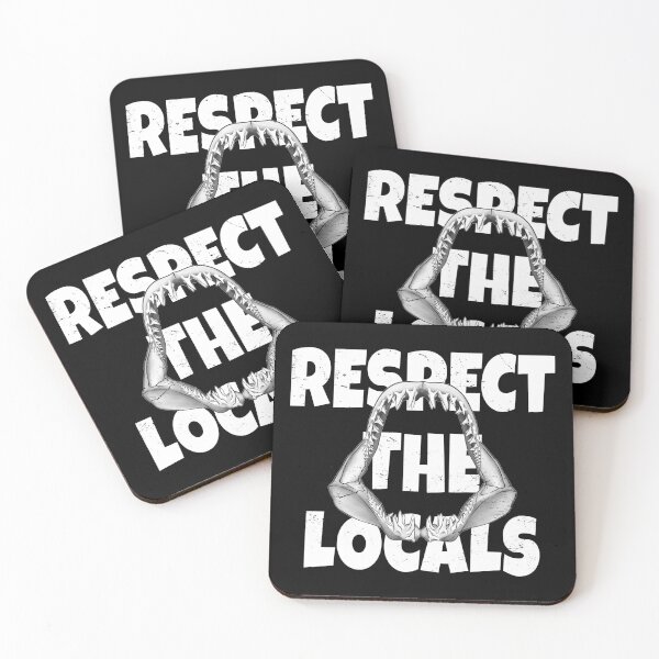 Item preview, Copy of Mako shark jaw Respect the Locals designed and sold by NicGrayGraphic.