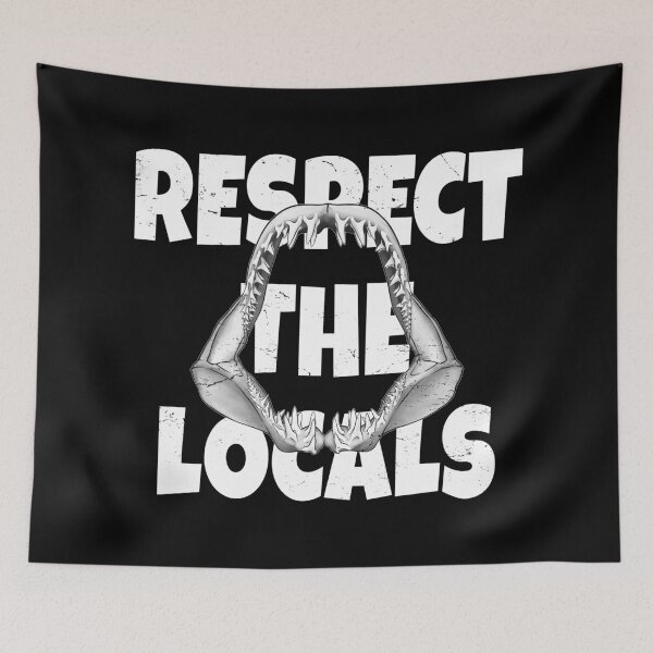 Item preview, Copy of Mako shark jaw Respect the Locals designed and sold by NicGrayGraphic.