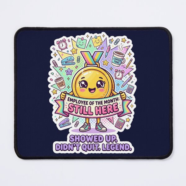Item preview, Employee of the Month Still Here Funny Sticker | Showed Up Didn't Quit Legend | Funny Coworker Gift | Office Humor Sticker designed and sold by Felominadigitalco.