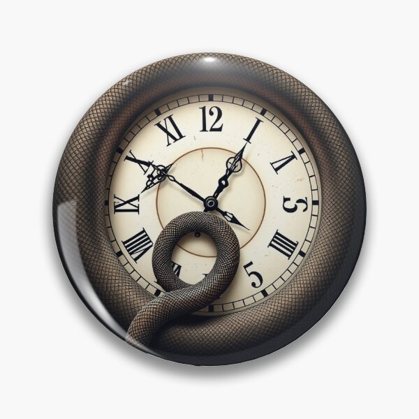 Item preview, A Giant Snake Wrapped Around A Giant Clock Surreal designed and sold by QuirkThreadsCo.