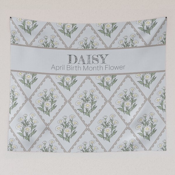 Item preview, Daisy Flower Pattern April Birth Month | Vintage Botanical Cottagecore Floral Design designed and sold by storieslanguage.