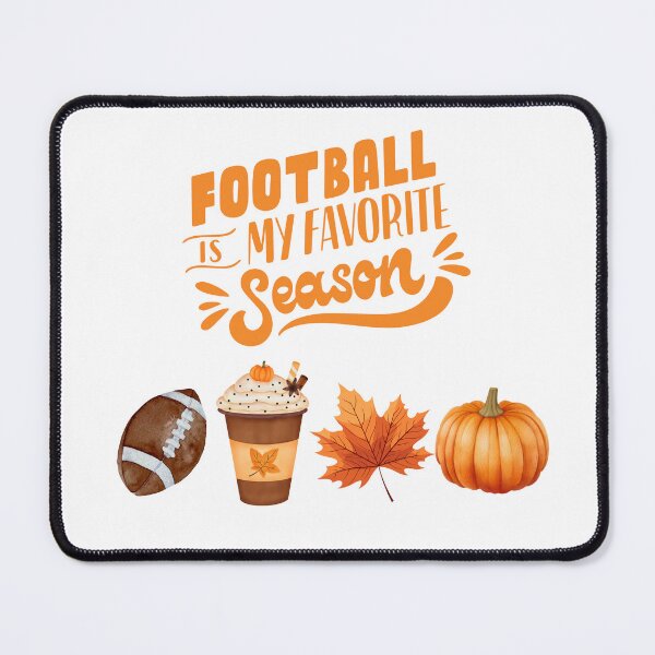 Item preview, Orange Theme FOOTBALL IS MY FAVORITE SEASON Leaves Pumpkin Latte designed and sold by JaymeOctober.