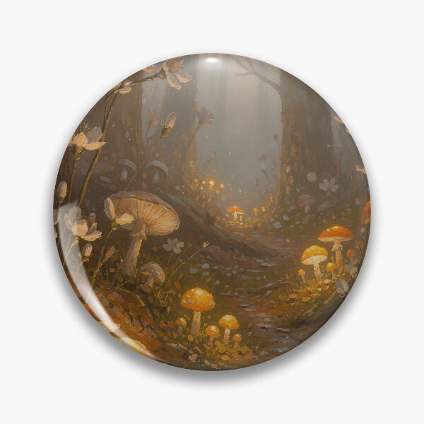 Item preview, Enchanted Mushroom Forest Path Fantasy Art | Glowing Amanita Cottagecore Woodland designed and sold by cr6zym1nd.