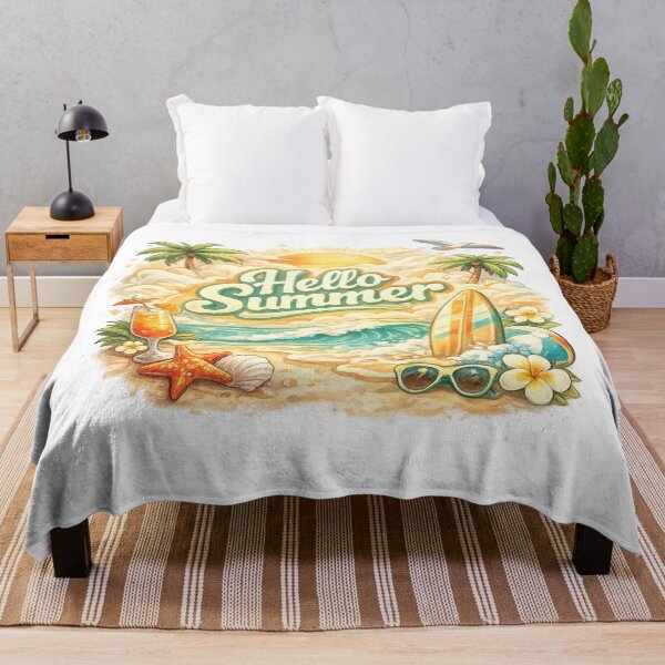 Item preview, Vintage Beach Design: Surfboard, palm trees & sunset – the retro summer highlight for holidaymakers designed and sold by CoolContent Factory.