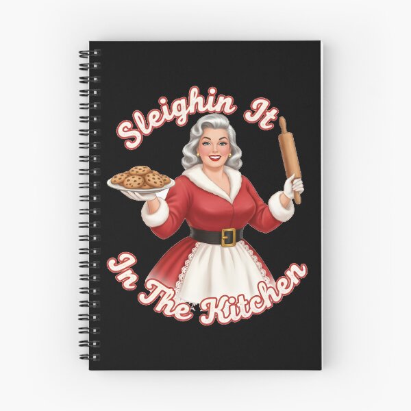 Item preview, Sleighin It In The Kitchen Funny Vintage Mrs Claus designed and sold by DeliaDesignsCo.
