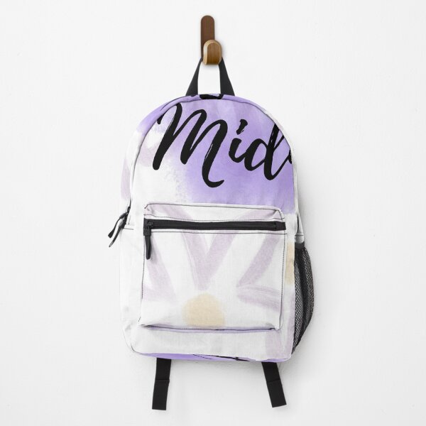 Item preview, "Midnight" Calligraphy Typography on Lavender Watercolor Splash and Floral Background designed and sold by TheCnvsstdFinds.