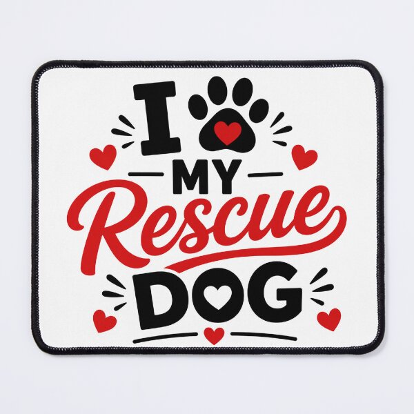 Item preview, I Love My Rescue Dog | Rescue Dog Lover Typography Design designed and sold by tmachtan.