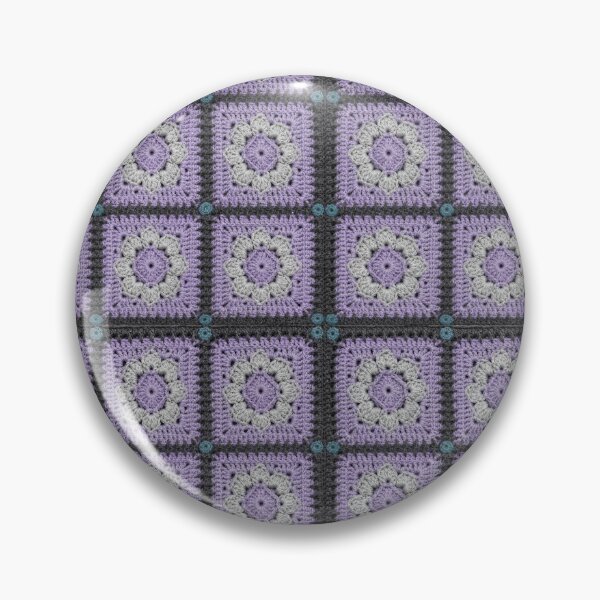 Item preview, Lavender Diamond Crochet Square Charcoal Gray Modern designed and sold by LuisWorks.