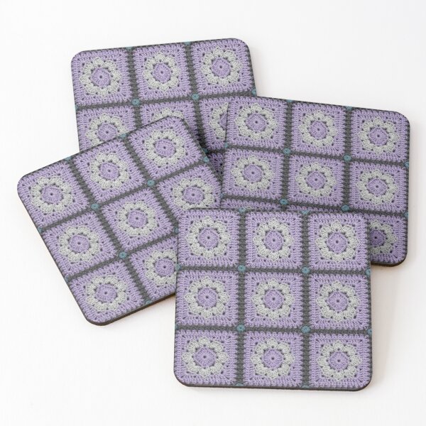 Item preview, Lavender Diamond Crochet Square Charcoal Gray Modern designed and sold by LuisWorks.