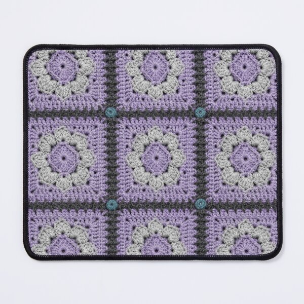 Item preview, Lavender Diamond Crochet Square Charcoal Gray Modern designed and sold by LuisWorks.
