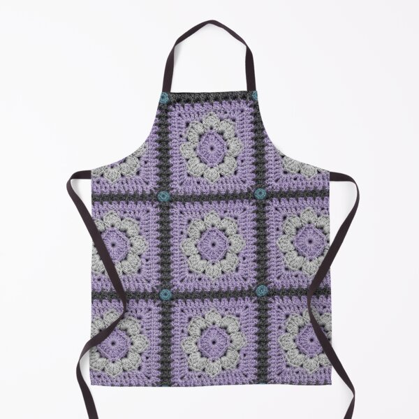 Item preview, Lavender Diamond Crochet Square Charcoal Gray Modern designed and sold by LuisWorks.
