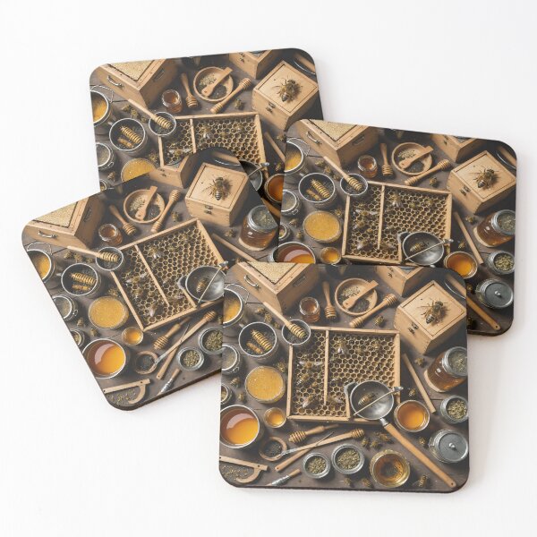 Item preview, Beekeeping Tools Art Print designed and sold by PinOasisco.