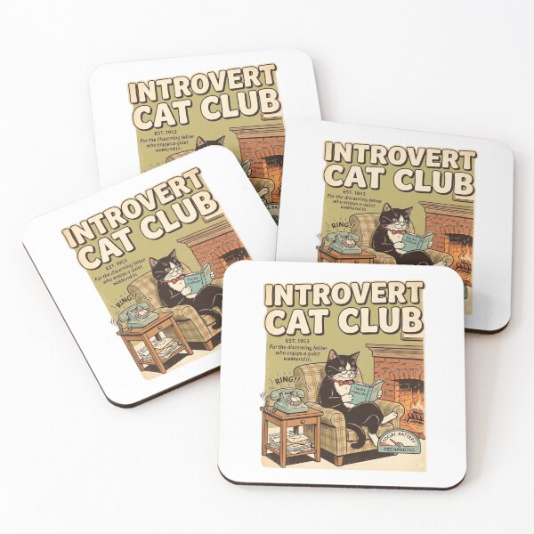 Item preview, Introvert Cat Club designed and sold by urbinet.