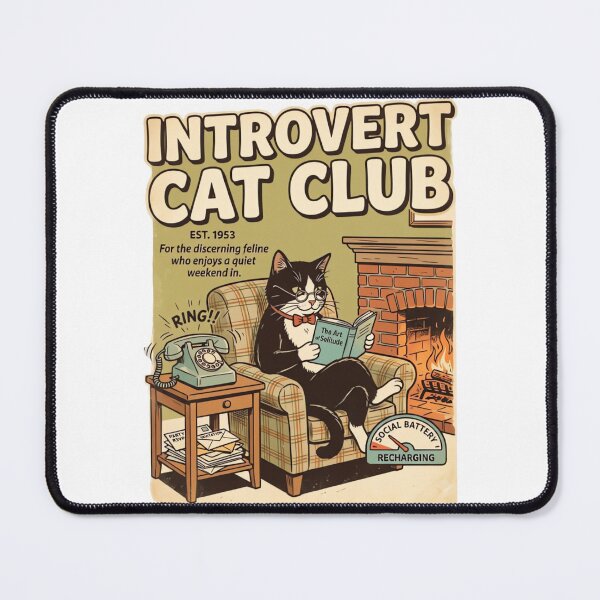 Item preview, Introvert Cat Club designed and sold by urbinet.