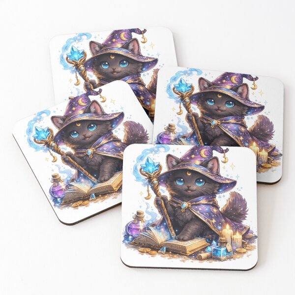Item preview, Cute Wizard Cat Magic Fantasy Design designed and sold by Nixora.