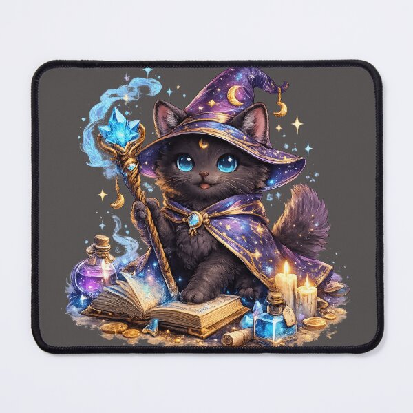 Item preview, Cute Wizard Cat Magic Fantasy Design designed and sold by Nixora.