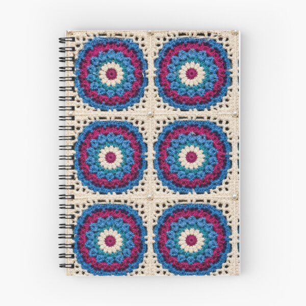 Item preview, Multicolor Mandala Crochet Bullseye Blue Pink Teal designed and sold by LuisWorks.