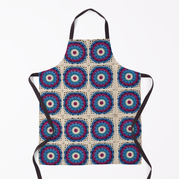 Item preview, Multicolor Mandala Crochet Bullseye Blue Pink Teal designed and sold by LuisWorks.