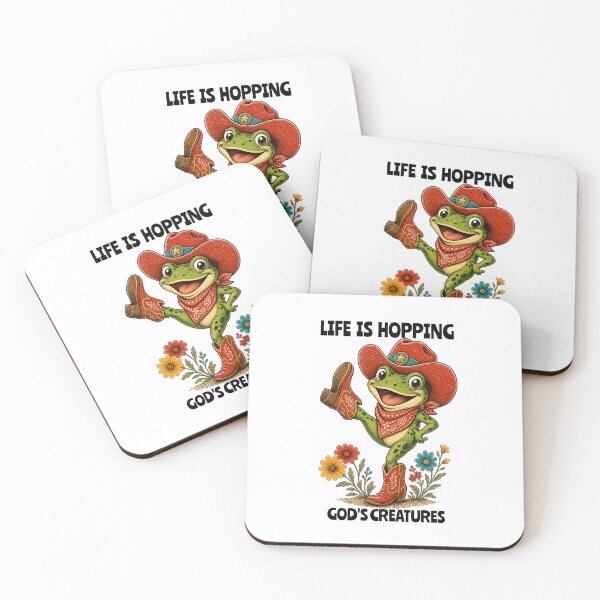 Item preview, Life Is Hopping Frog God's Creatures Cowboy Western Animal designed and sold by Rosie's Wildflower Boutique.