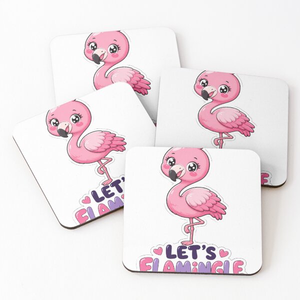 Item preview, Let's Flamingo Cute Kawaii Flamingo designed and sold by BoosterShop.
