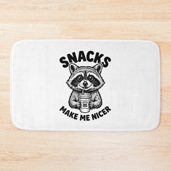 Item preview, Snacks Make Me Nicer Raccoon Sarcastic Saying designed and sold by dudelinart.