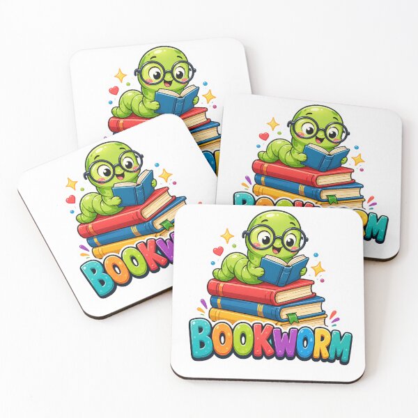 Item preview, Bookworm Cute Reading Kawaii Book Lover Reader Gift  Reading Club Vinyl Decal designed and sold by MR4me.