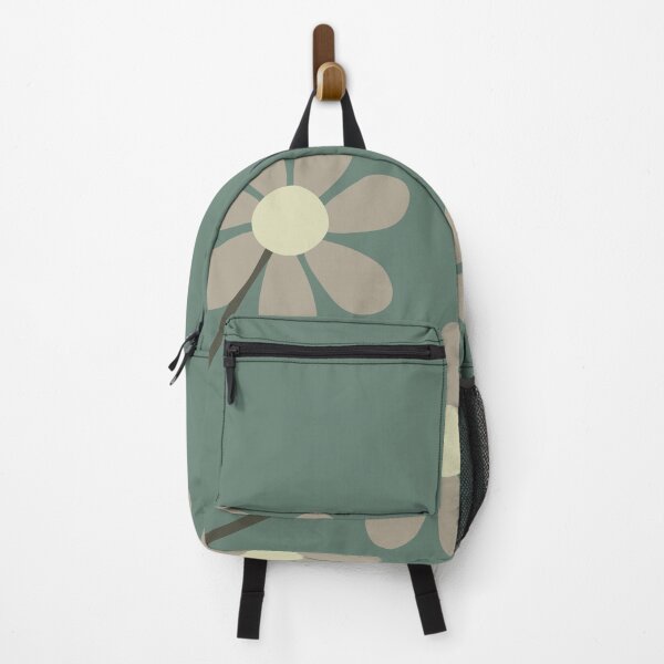 Item preview, Muted minimalist abstract floral vector illustration on dusty dark green background designed and sold by 722u.