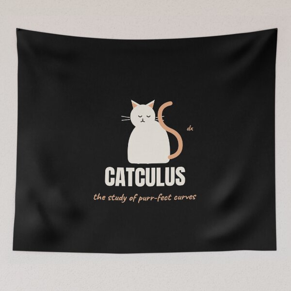 Item preview, Catculus Funny Cat Math Calculus Pun designed and sold by The Cozy Design Studio.