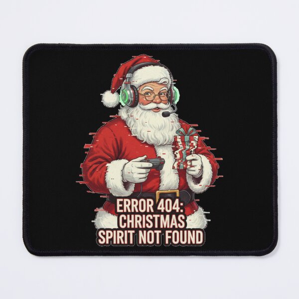 Item preview, Error 404 Christmas Spirit Not Found Gamer Santa designed and sold by DeliaDesignsCo.