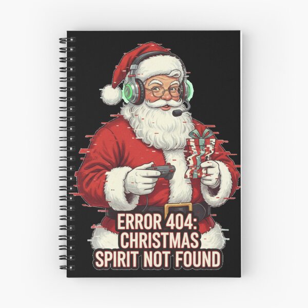 Item preview, Error 404 Christmas Spirit Not Found Gamer Santa designed and sold by DeliaDesignsCo.