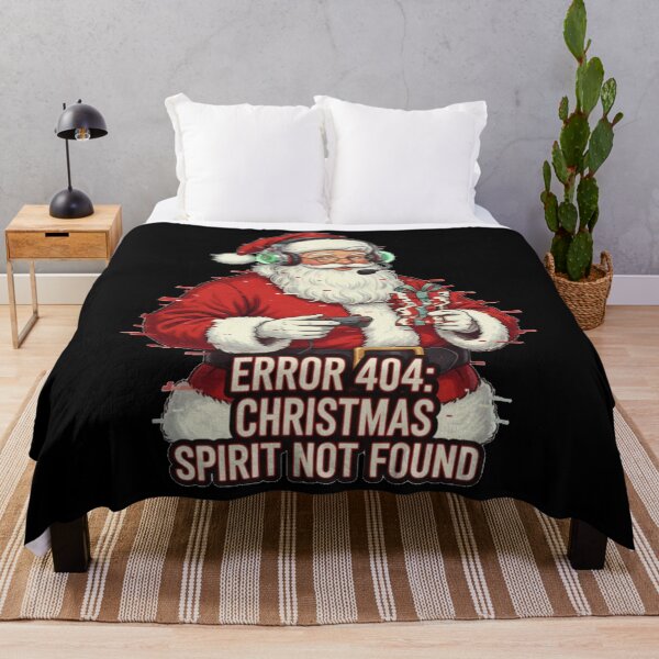Item preview, Error 404 Christmas Spirit Not Found Gamer Santa designed and sold by DeliaDesignsCo.